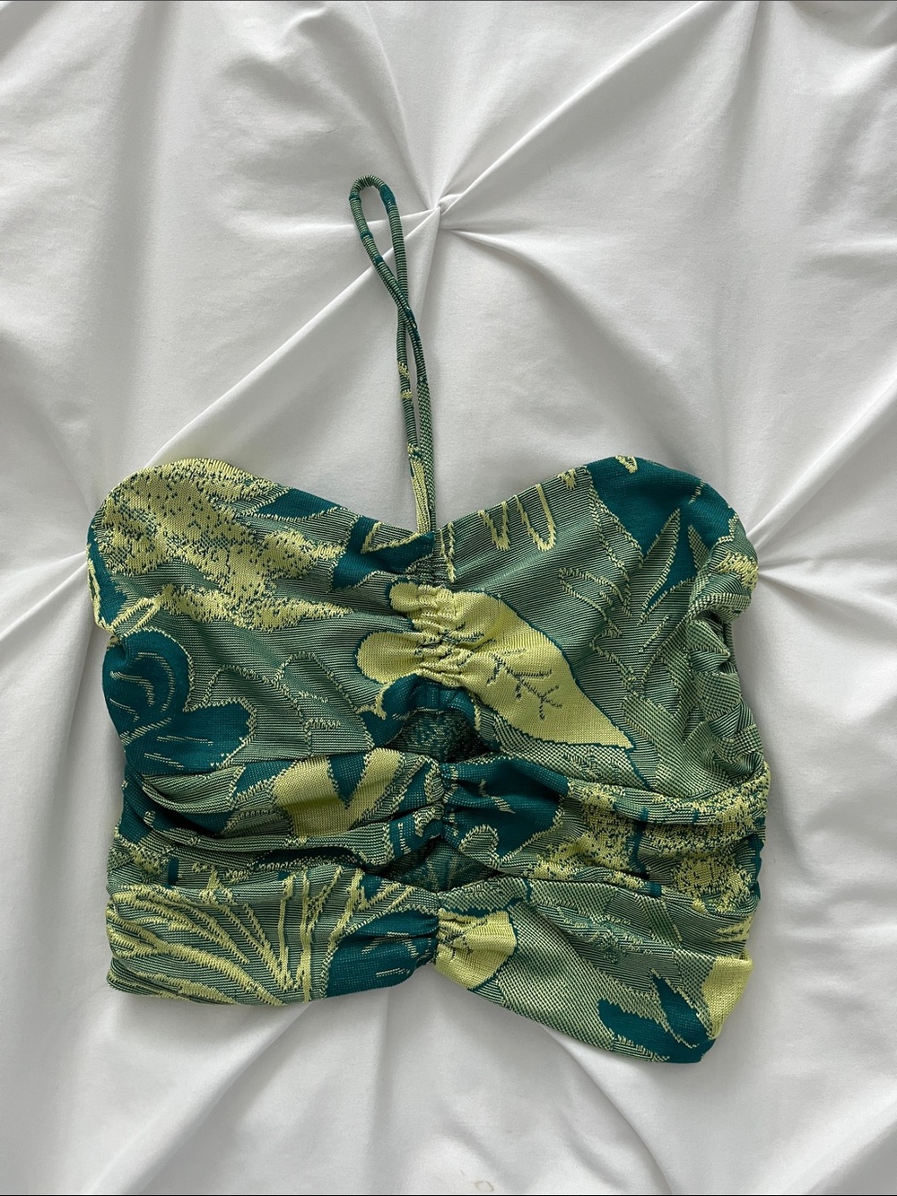Going out green and blue crop top